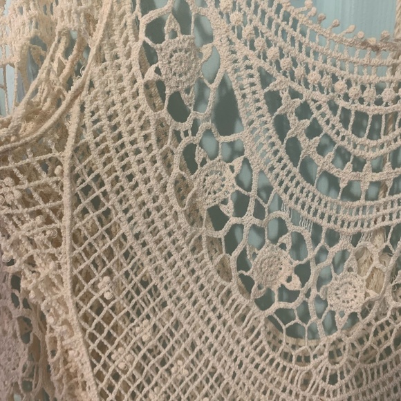 Boho Crochet Beach Dress Coverup - Size M - Picture 2 of 5